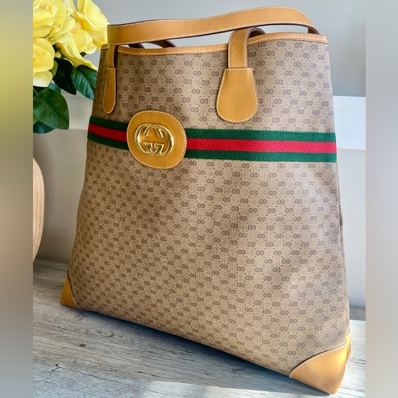 SOLD❌Authentic GUCCI Large Sherry Line Tote - Picture 9 of 16
